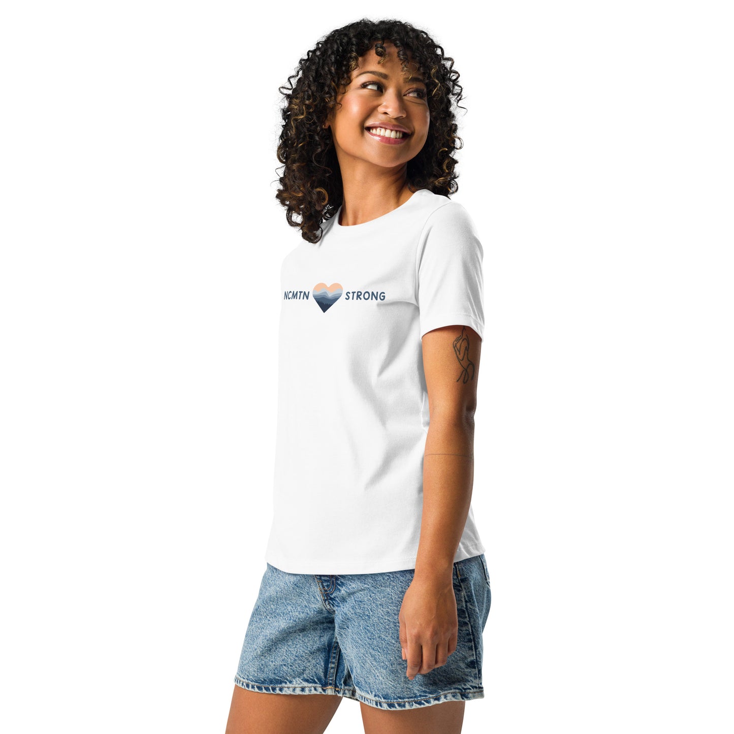 NC MTN Strong Heart Women's Relaxed T-Shirt