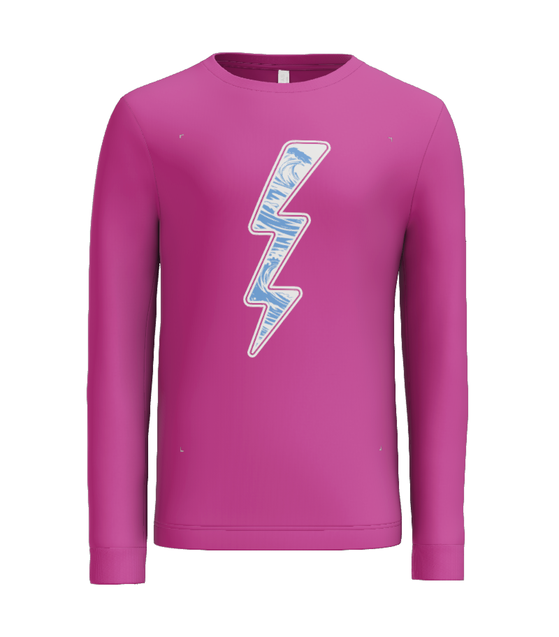 Lightning Bolt Unisex Long Sleeve Tee Berry