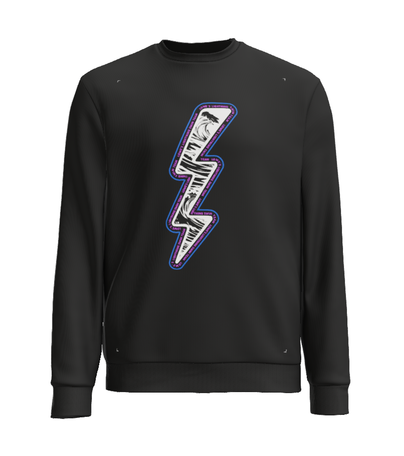 Lightning Bolt Adult Crewneck Sweatshirt