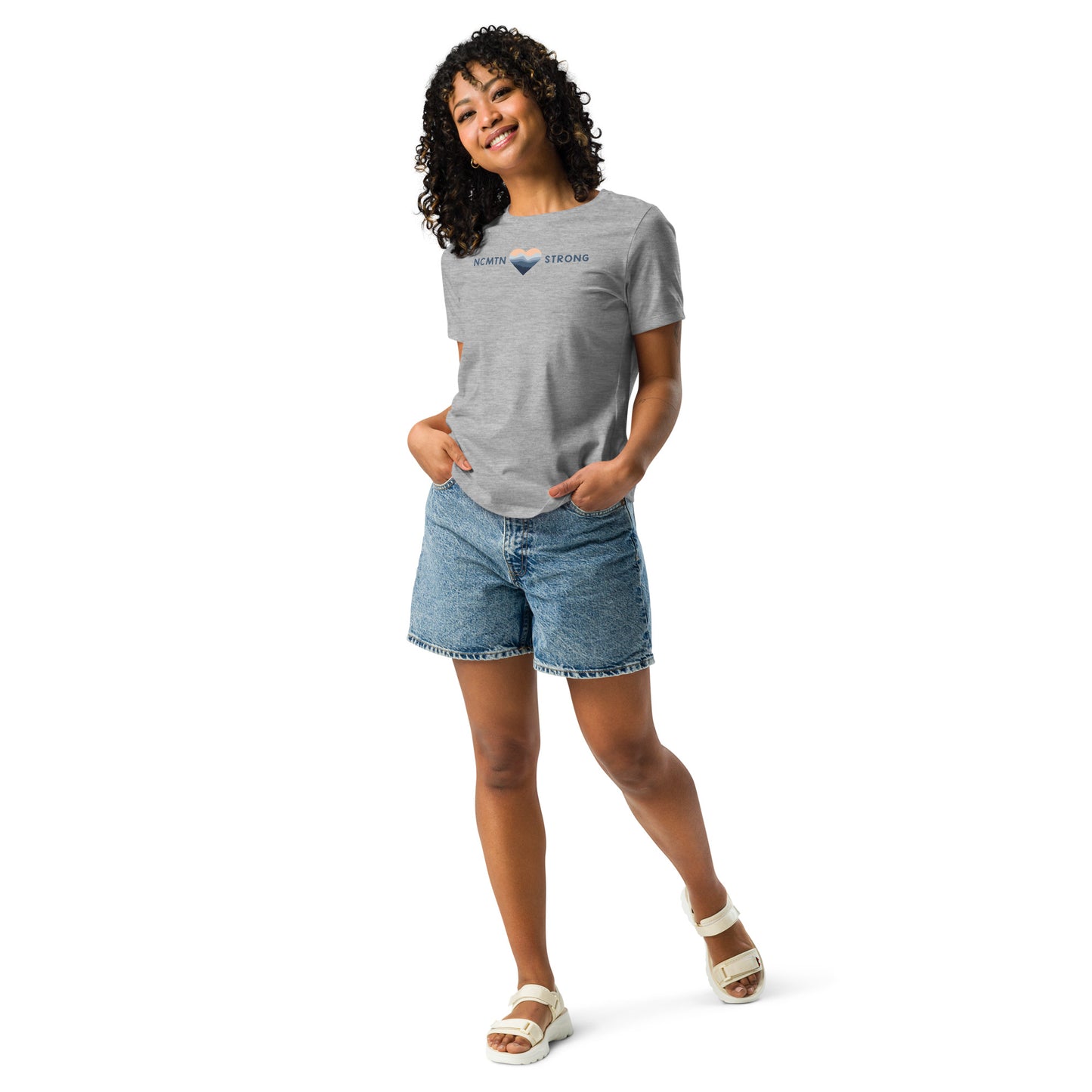 NC MTN Strong Heart Women's Relaxed T-Shirt