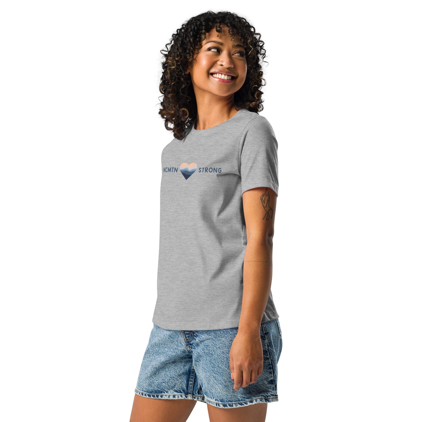 NC MTN Strong Heart Women's Relaxed T-Shirt