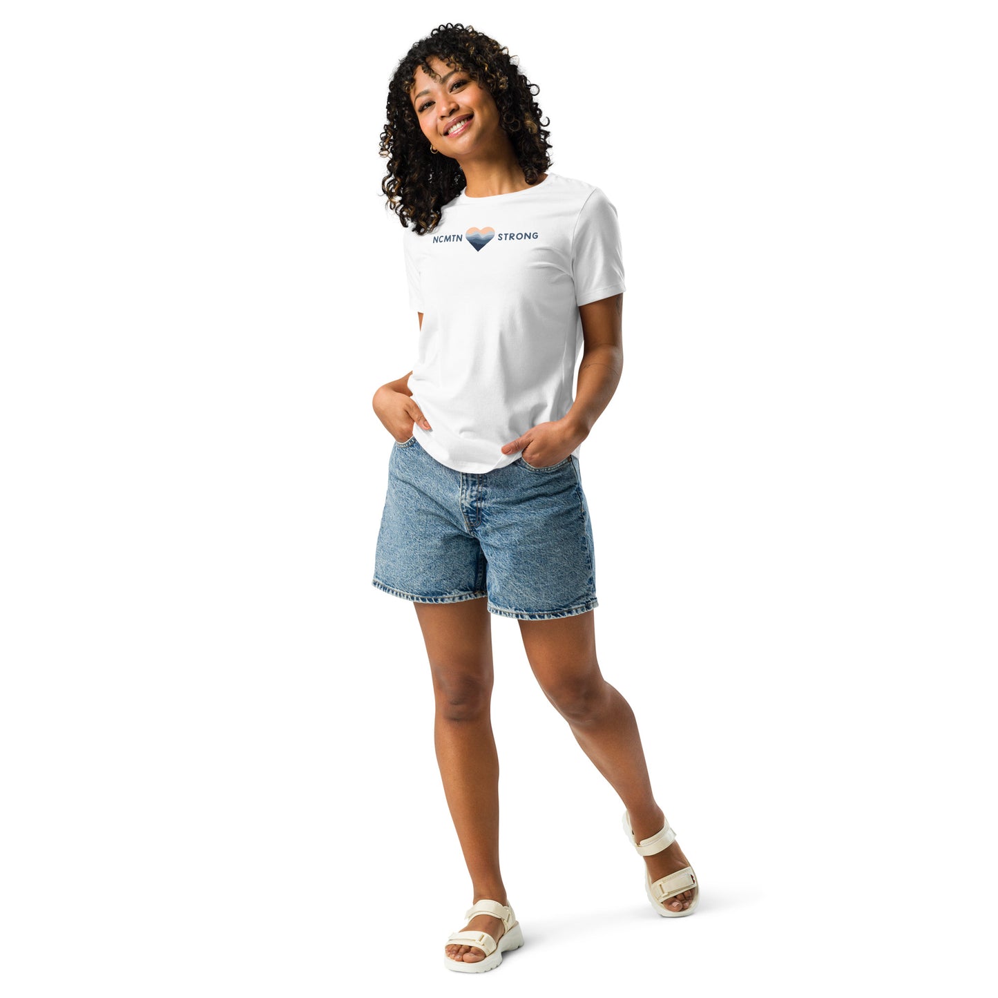 NC MTN Strong Heart Women's Relaxed T-Shirt
